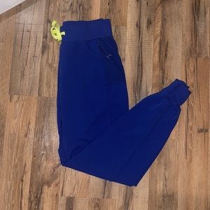 Womens Figs electric blue Cambridge slim Jogger scrub pants